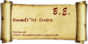 Baumöhl Endre névjegykártya
